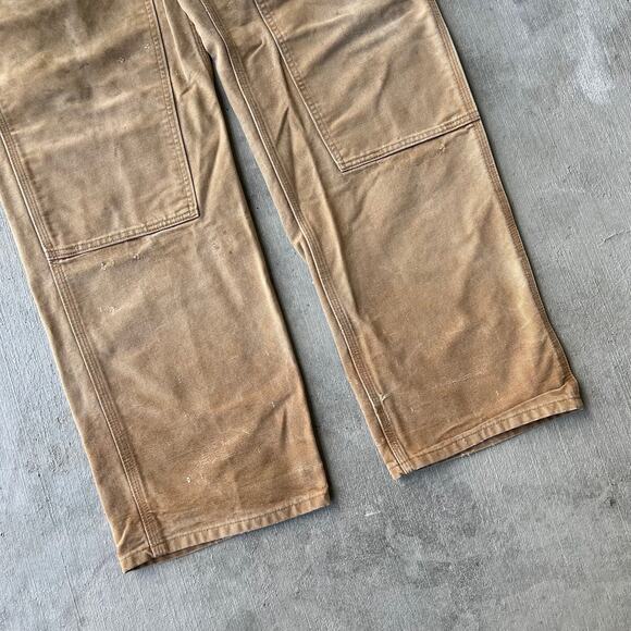 Vintage Y2K Carhartt brown double knee work wear carpenter pants - Picture 3 of 10